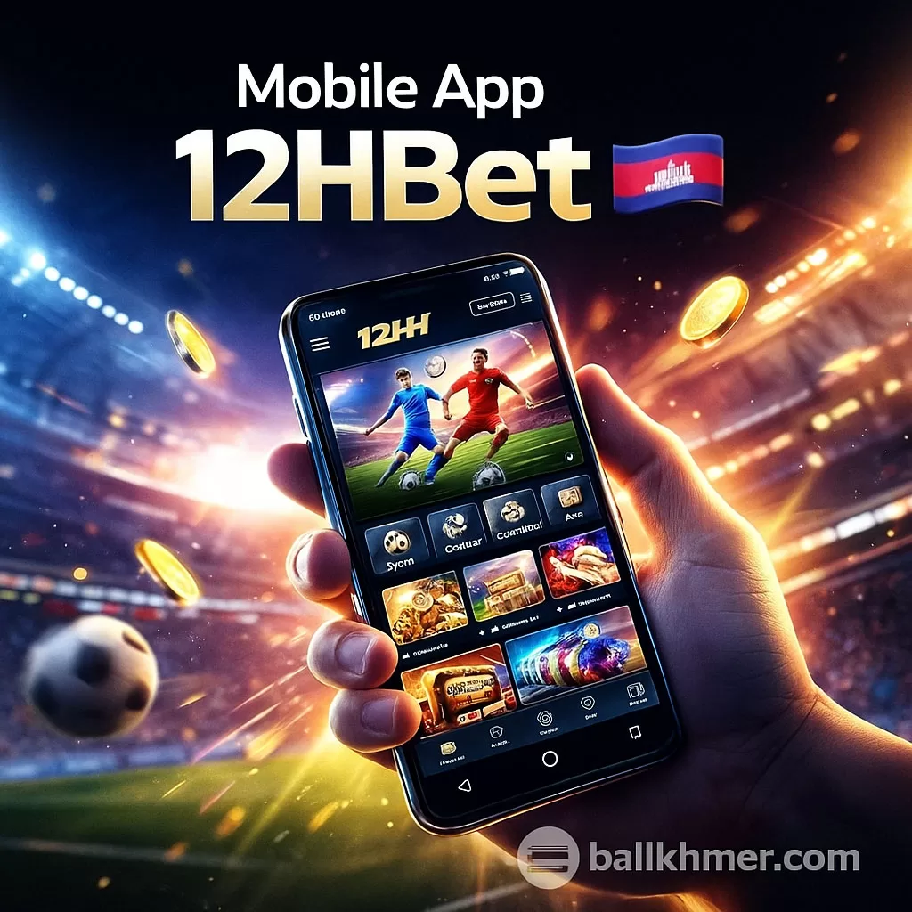 📲 12HBet Cambodia Mobile App 2025 – កម្មវិធីទូរស័ព្ទសម្រាប់ភ្នាល់បាល់ទាត់ និងកាស៊ីណូ