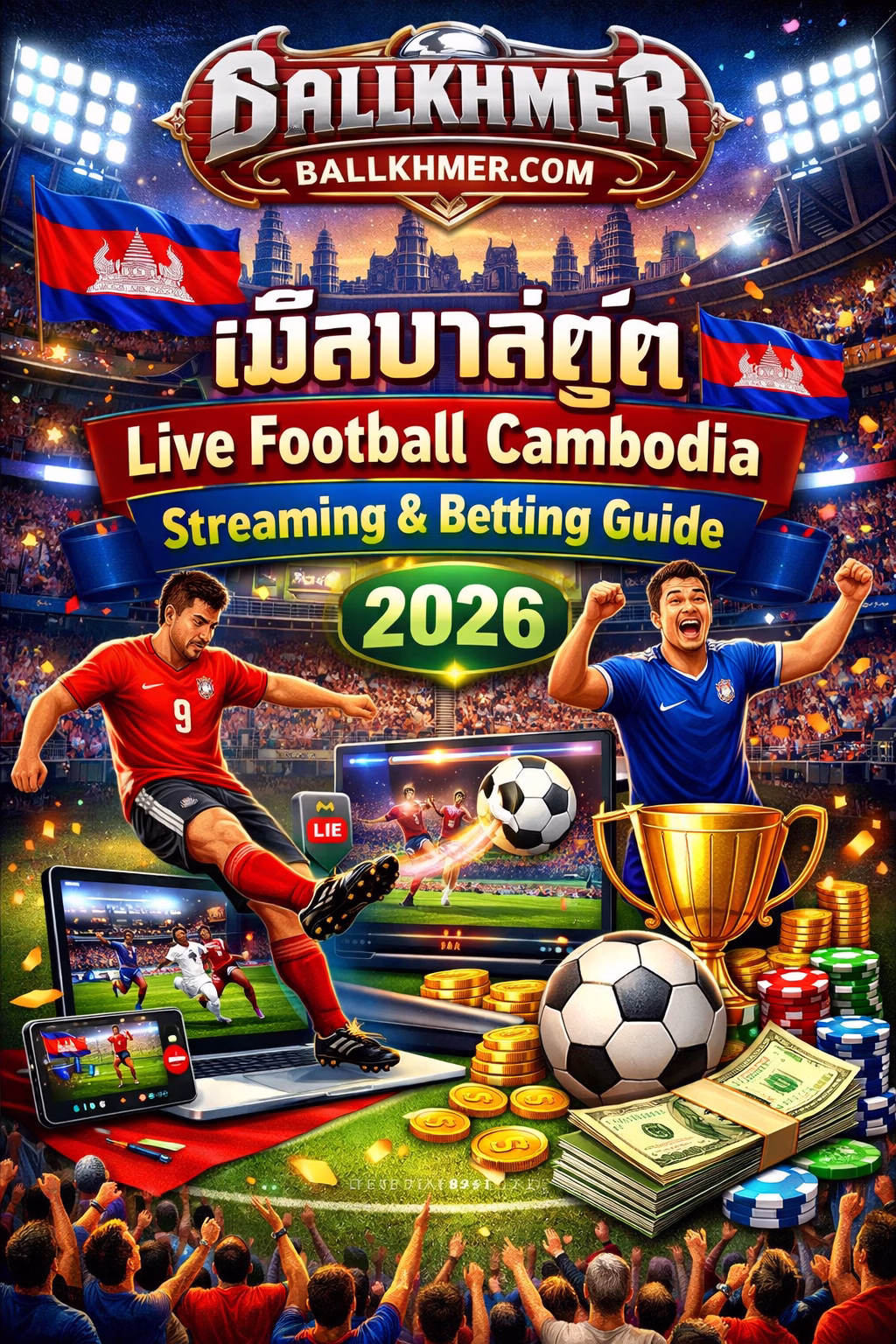 មើលបាល់ទាត់ Live Football Cambodia 🇰🇭 + Streaming Guide (2026)